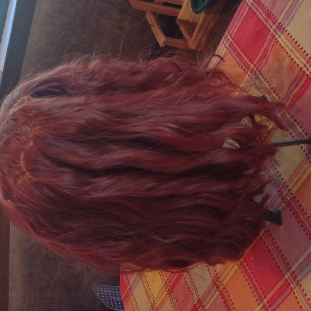 A red wig from Wig Sis